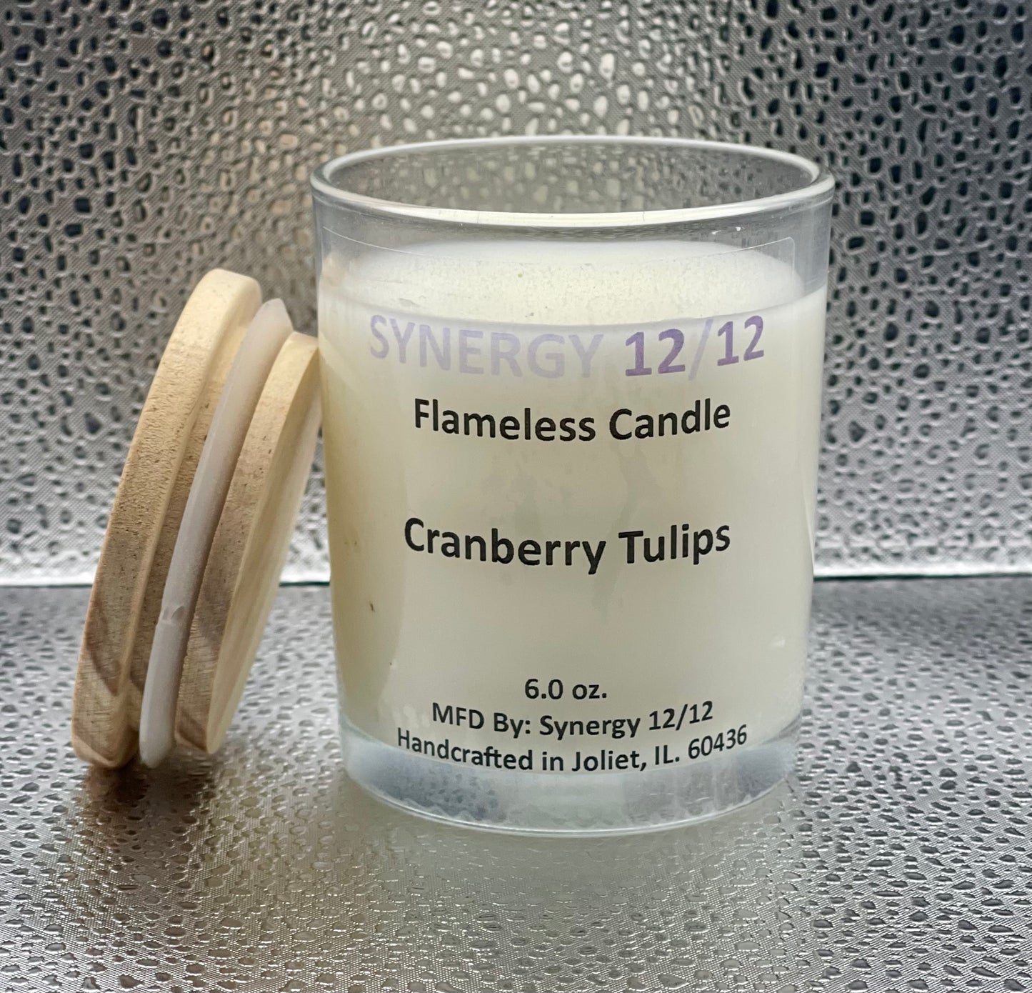 Flameless Candle (6.0 oz.) Cranberry Tulips